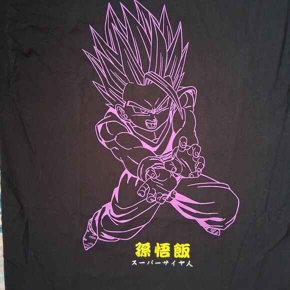 Dragon Ball Z Champion XL TShirt Son Gohan Attacking Gohan Black Purple Line - Picture 2 of 5